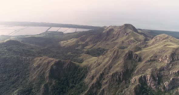 A panorama Drone view from the highest mountains at Chame District, Republic of Panama