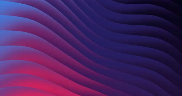 Abstract wavy gradient color background. 3D loop animation