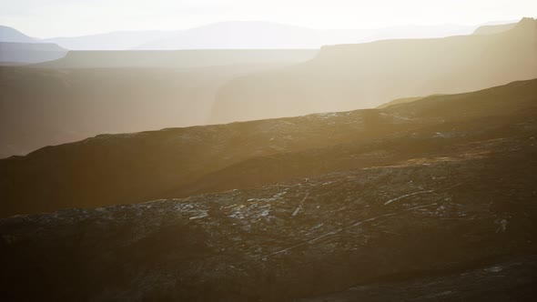 Desert Landscape on the Volcanic Island of Canary Islands