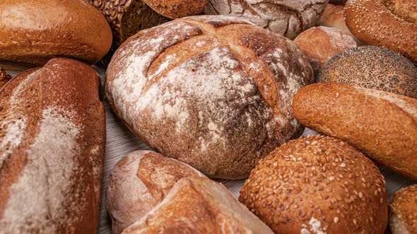 Freshly Baked Natural Bread is on the Kitchen Table