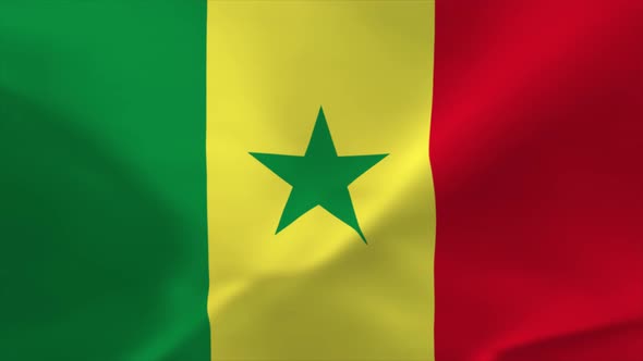Senegal Waving Flag Animation 4K Moving Wallpaper Background