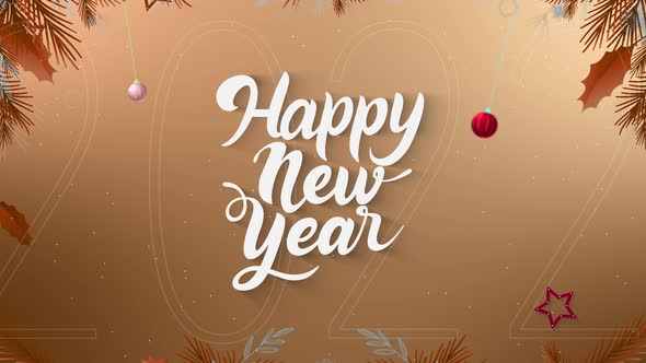 Happy New Year Background Gold