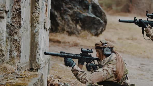 Special Forces Women Soldiers During the Hostage Release War Operation