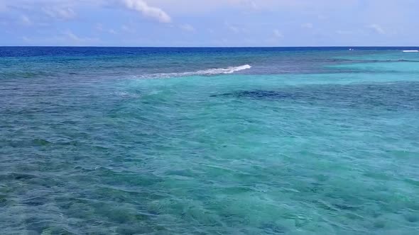 Aerial texture of marine seashore beach trip by blue water with sand background