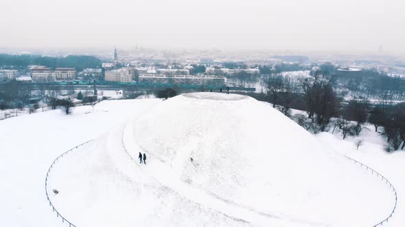 Panoramic Footage Covering the Whole Area Surrounding Kopiec Krakusa (Krak Mound)