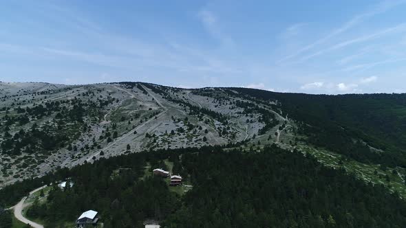 Mont Ventoux in Provence seen from the sky France