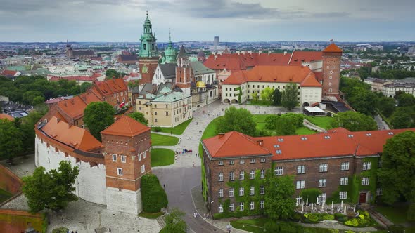 Aerial View of Wawel Royal Castle