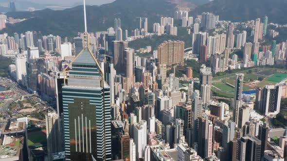 Top view of Hong Kong business district