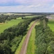 Railway Through green grassed countryside, Aerial - VideoHive Item for Sale