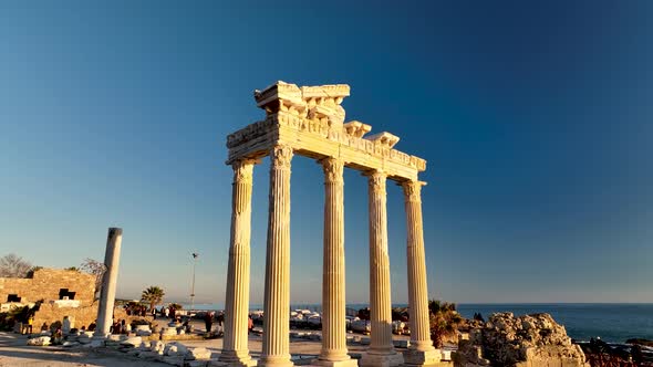 Temple of Apollo aerial view 4 K Turkey Side