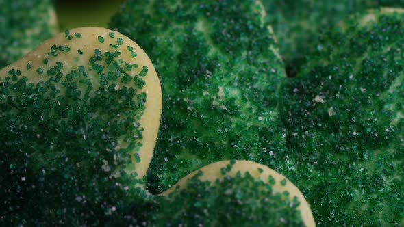 Cinematic, Rotating Shot of Saint Patty's Day Cookies on a Plate - COOKIES ST PATTY 022