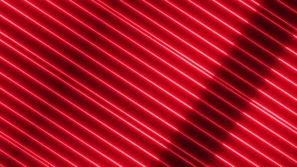 Red color Neon light geometric glowing line animation. Vd 708