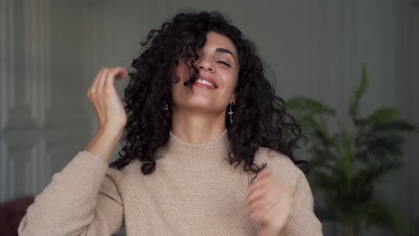 Beautiful Portrait of Hispanic Woman with Clean Healthy Skin