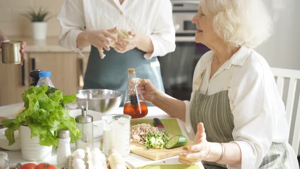 Happy Family Cooking Together on Kitchen