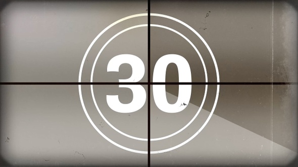 Old Style Film Countdown 30 Seconds V1