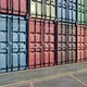 Moving Along Stacks of Cargo Containers, Seamless Loop - VideoHive Item for Sale