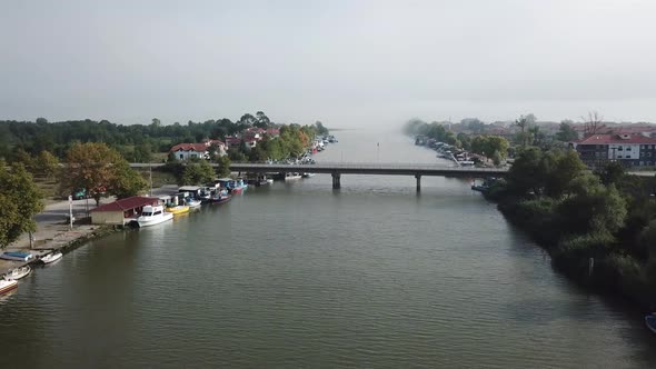 foggy river