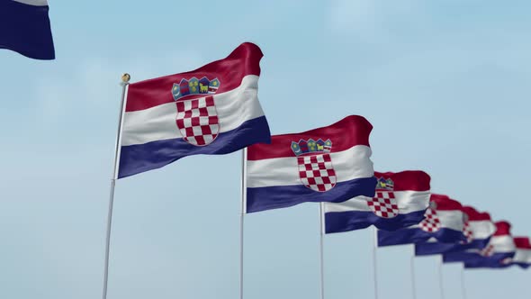 Croatia  Row Of Flags  alt