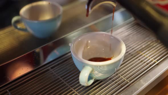 Extraction of Espresso Coffee in a Professional Coffee Machine