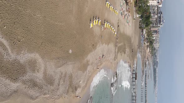 Vertical Video Alanya Turkey  a Resort Town on the Seashore