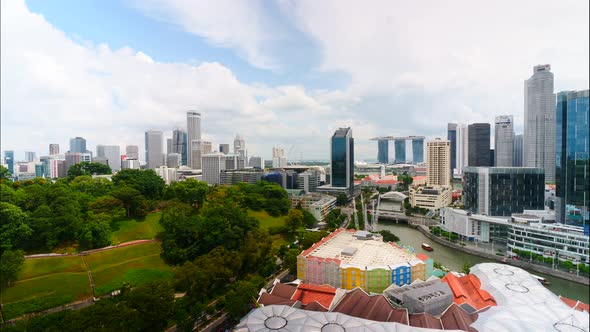 Time lapse of Building in Singapore city