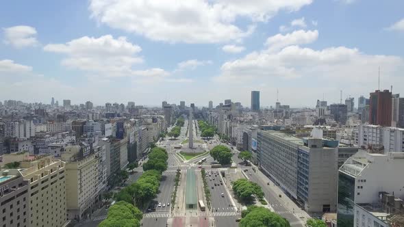 Aerial view of Buenos Aires - Obelisk - Argentina