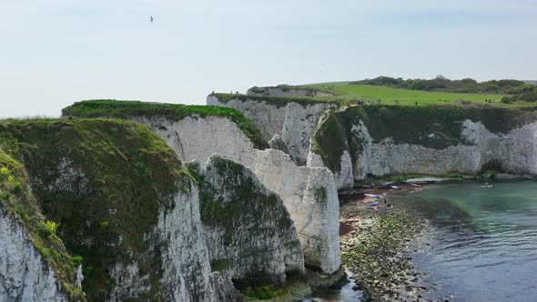 Old Harry Rocks a Chalk Cliff Formation Eroded by the Sea