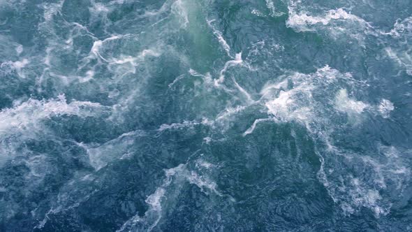 View on The Surface Of A Mountain River in the Norway