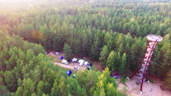 Camping In Lithuania Woods