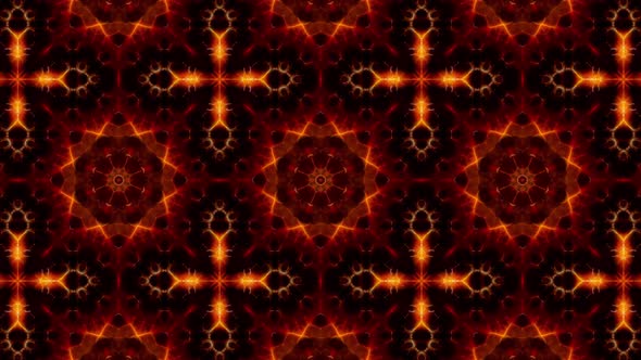 Abstract Fractal Fire Kaleidoscope Loop 4K 07