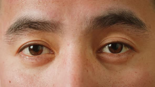 Asian Man Eyes Closeup