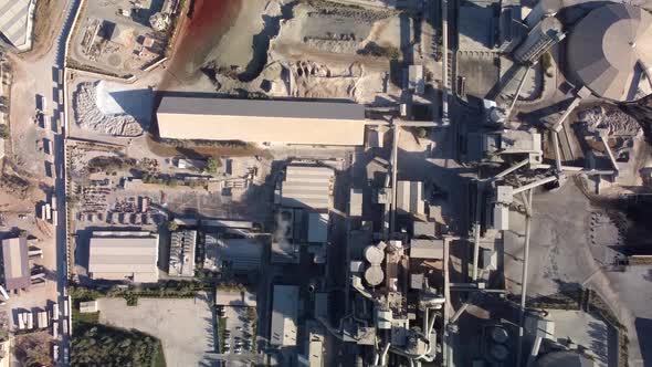 Aerial View Cement Plant Factory Manufacturing Cement Factory Machinery