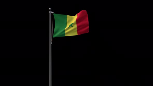 Senegal Flag With Alpha 4K