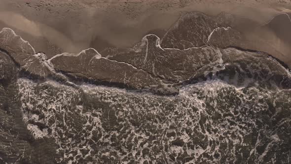 Beach Waves Aerial.