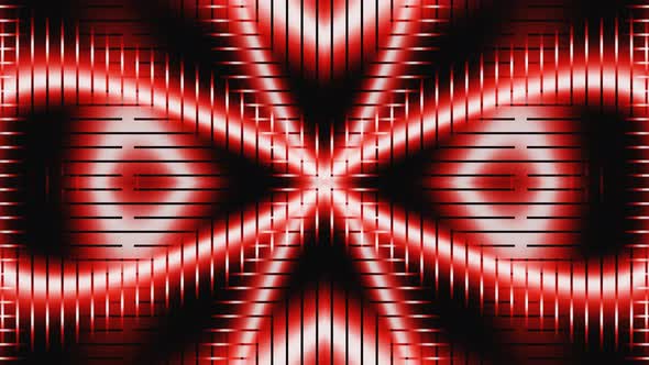 Vj Loop Red Led Neon Wavy Abstract Lines Animation