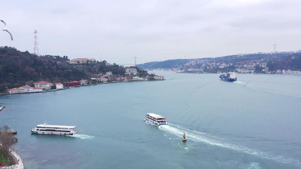 Istanbul Bosphorus Aerial View