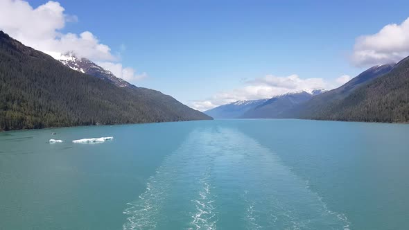 Alaska Nature Landscape View From Cruise Travel in Glacier Bay Alaska