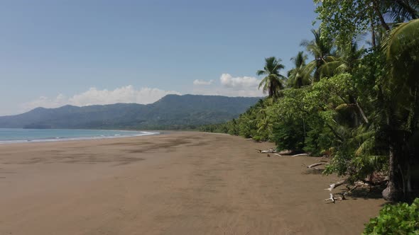 Drone view of Ballena Marine National Park, Costa Rica