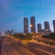 Amazing day to Night City life with Traffic and Skyscrapers in Tel Aviv, Israel - VideoHive Item for Sale