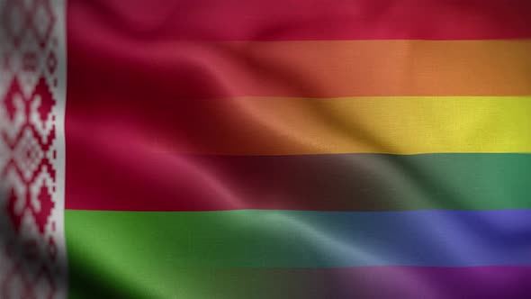 LGBT Belarus Flag Loop Background 4K