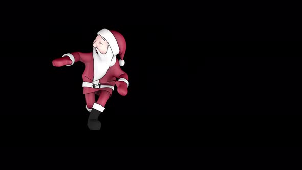 Santa Claus Dancing Hip Hop with an Alpha Matte alt
