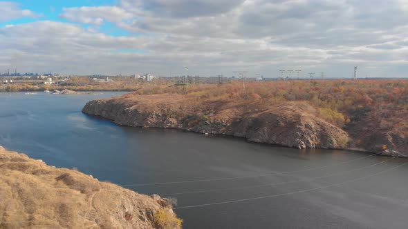 Power Line Over The River