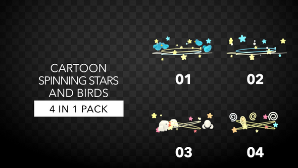 Spinning Stars And Birds Pack