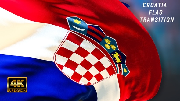 Croatia flag transition 4k