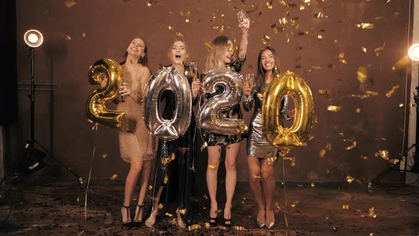 Beautiful Women Celebrating New Year Eve Party