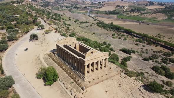Stunning Landscape Of Valley Of The Temples With The Temple Of Concordia On A Summer Day In Agrigent