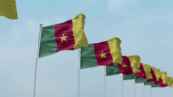 Cameroon  Row Of Flags 