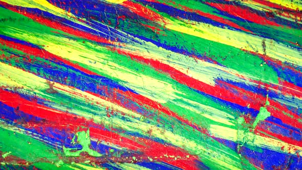 Bright Varied Art Background of Colored Lines of Brush Strokes