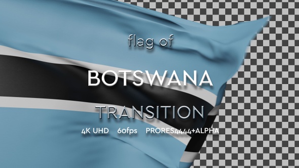 Flag of Botswana Transition | UHD | 60fps