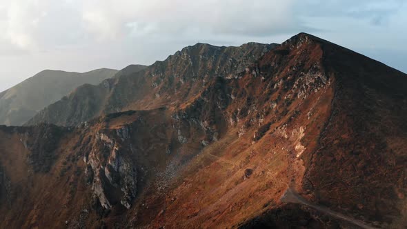 Autumn Mountain Landscape Nature Background Aerial